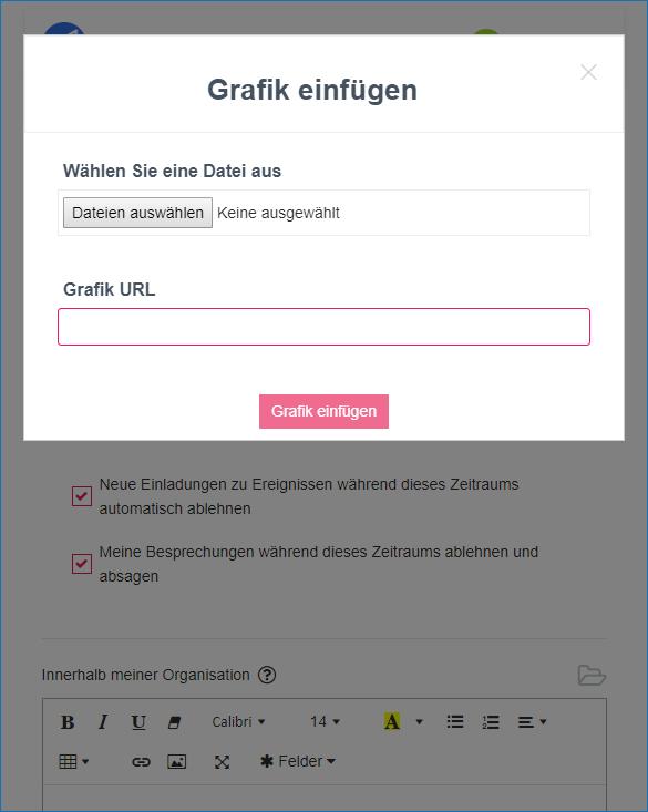 Automatische Antworten mit Inline-Bilder